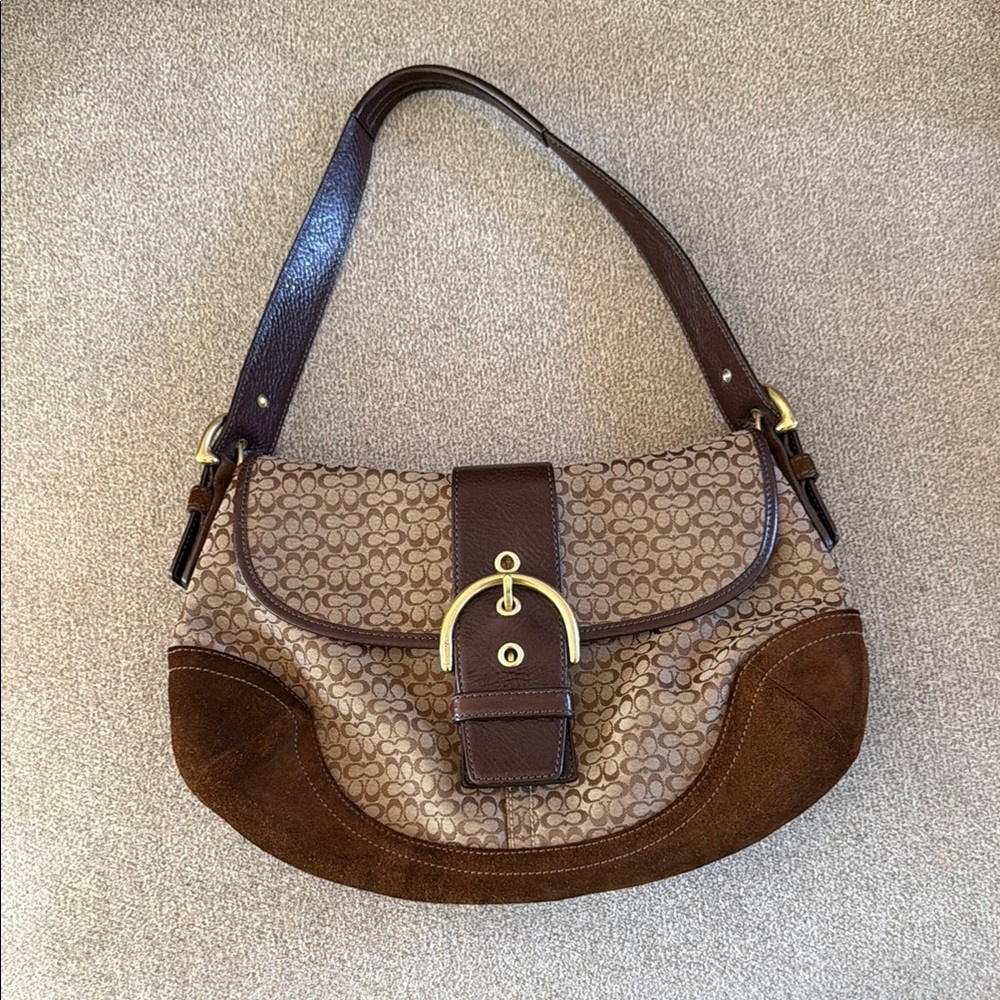 Vintage Brown Coach Shoulder Bag